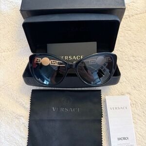 Versace Black Cat-Eye Sunglasses
